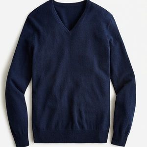 100% cashmere navy v neck sweater (J. Crew)